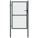 Poartă de grădină din plasă, gri, 100x250 cm, oțel galvanizat GartenMobel Dekor