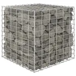 Strat înălțat cub gabion, 60 x 60 x 60 cm, sârmă de oțel GartenMobel Dekor