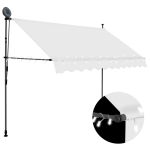 Copertină retractabilă manual cu LED, crem, 250 cm GartenMobel Dekor