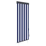 Jaluzea tip rulou de exterior, albastru și alb, 60 x 250 cm GartenMobel Dekor