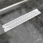 Rigolă duș liniară, model ondulat, oțel inoxidabil, 630x140 mm GartenMobel Dekor