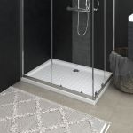 Cădiță de duș cu puncte, alb, 70x100x4 cm, ABS GartenMobel Dekor