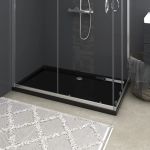 Cădiță de duș dreptunghiulară din ABS, neagră, 70x120 cm GartenMobel Dekor
