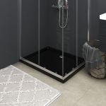 Cădiță de duș dreptunghiulară din ABS, neagră, 70x90 cm GartenMobel Dekor