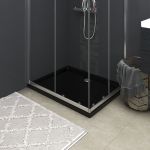 Cădiță de duș dreptunghiulară din ABS, negru, 80x100 cm GartenMobel Dekor