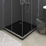 Cădiță de duș pătrată din ABS, negru, 90x90 cm GartenMobel Dekor