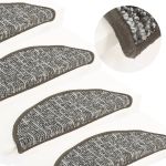 Covorașe de trepte de scară, 15 buc., antracit, 65x21x4 cm GartenMobel Dekor