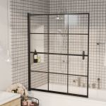 Cabină de duș, negru, 116x140 cm, ESG GartenMobel Dekor