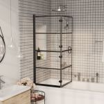 Cabină de duș pliabilă, negru, 120x140 cm, ESG GartenMobel Dekor