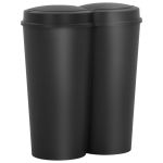 Coș de gunoi dublu, negru, 50 L GartenMobel Dekor