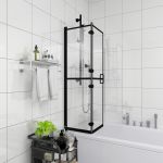 Cabină de duș pliabilă, negru, 120x140 cm, ESG GartenMobel Dekor