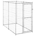 Padoc pentru câini de exterior 110x220x180 cm oțel zincat GartenMobel Dekor