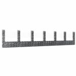 Coș de gabion în formă de U cu 7 stâlpi, 740x20x150 cm, fier GartenMobel Dekor