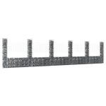 Coș gabion în formă de U cu 6 stâlpi, 620x20x150 cm, fier GartenMobel Dekor