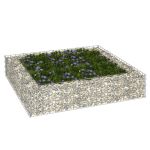 Strat înălțat de gabion, 100x100x20 cm, oțel galvanizat GartenMobel Dekor