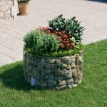 Stâlp de gabion, Ø100x50 cm, oțel galvanizat, circular GartenMobel Dekor
