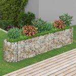 Strat înălțat gabion, 260x50x50 cm, fier galvanizat GartenMobel Dekor