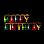 Șir de lumini LED pentru zile de naștere - „La mulți ani” - 13 LED-uri - 2 x AA - 2 m Best CarHome