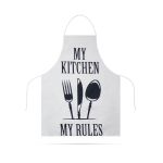 Șorț de bucătărie - 68 x 52 cm - My kitchen, My rules! (alb) Best CarHome