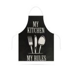 Șorț de bucătărie - 68 x 52 cm - My kitchen, My rules! (negru) Best CarHome