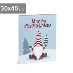Tablou de Crăciun - LED - cu agățătoare, 2 baterii AA - 30 x 40 cm (58463) Best CarHome