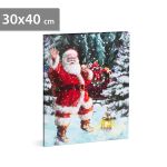 Tablou de Crăciun - LED - cu agățătoare, 2 baterii AA - 30 x 40 cm (58465) Best CarHome