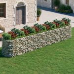 Strat înălțat gabion, 600x100x100 cm, fier galvanizat GartenMobel Dekor