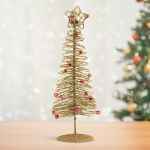 Brăduț metalic - ornament de Crăciun - 28 cm - auriu Best CarHome