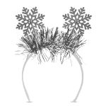 Bentiță de Crăciun - argintie - fulg de nea - 20 cm Best CarHome
