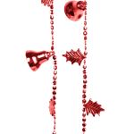 Ghirlandă de Crăciun cu clopotei - roșu strălucitor - 260 cm Best CarHome