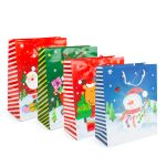 Pungă cadou de Crăciun - hârtie - 265 x 127 x 330 mm - 4 tipuri/ pachet Best CarHome