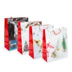 Pungă cadou pentru Crăciun - hârtie - 265 x 127 x 330 mm - 4 tipuri/ pachet Best CarHome