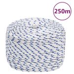 Frânghie de barcă, alb, 8 mm, 250 m, polipropilenă GartenMobel Dekor