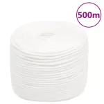 Frânghie de barcă, alb complet, 10 mm, 500 m, polipropilenă GartenMobel Dekor