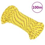 Frânghie de barcă, galben, 3 mm, 100 m, polipropilenă GartenMobel Dekor