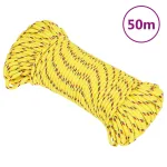 Frânghie de barcă, galben, 3 mm, 50 m, polipropilenă GartenMobel Dekor