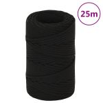 Frânghie de lucru, negru, 2 mm, 25 m, poliester GartenMobel Dekor