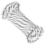 Frânghie împletită pentru barcă, alb, 4 mm x 50 m, poliester GartenMobel Dekor