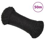 Frânghie de lucru, negru, 6 mm, 50 m, polipropilenă GartenMobel Dekor