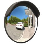 Oglindă de trafic convexă exterior, negru, Ø45 cm, policarbonat GartenMobel Dekor