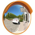 Oglindă trafic convexă exterior, portocaliu Ø30 cm policarbonat GartenMobel Dekor