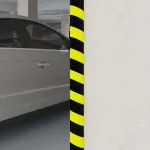 Protecție de colț, galben și negru, 4x3x100 cm, PU GartenMobel Dekor