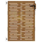Poartă pentru grădină, 85x125 cm, oțel corten, dreptunghiuri GartenMobel Dekor