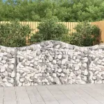 Coș gabion arcuit 200x50x100/120 cm fier galvanizat GartenMobel Dekor