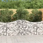 Coș gabion arcuit 200x50x80/100 cm fier galvanizat GartenMobel Dekor