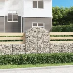 Coș gabion arcuit, 100x30x120/140 cm, fier galvanizat GartenMobel Dekor