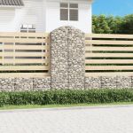 Coș gabion arcuit, 100x30x200/220 cm, fier galvanizat GartenMobel Dekor