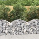Coș gabion arcuit, 100x50x60/80 cm, fier galvanizat GartenMobel Dekor