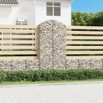Coș gabion arcuit, 100x50x200/220 cm, fier galvanizat GartenMobel Dekor