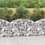 Coș gabion arcuit, 150x30x80/100 cm, fier galvanizat GartenMobel Dekor